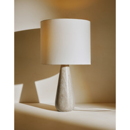 The White Company Marlow Marble Teardrop Table Lamp, Natural Stone, Size: One Size - thumbnail 2