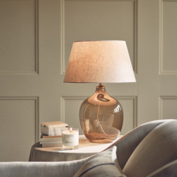 The White Company St Ives Amber Table Lamp, Amber, Size: One Size
