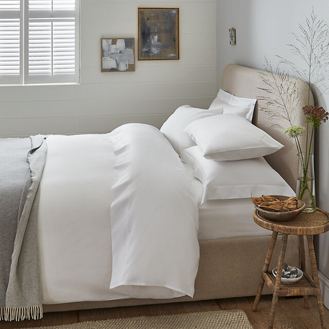 The White Company 300 Thread Count Egyptian Cotton Percale Duvet Cover & Classic Pillowcase Set