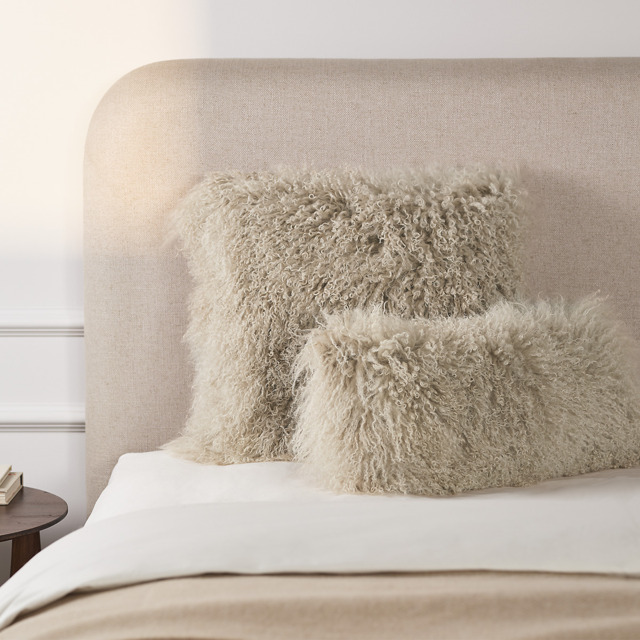 The White Company Tibetan Sheepskin Cushion