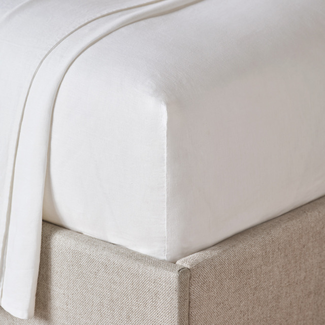 The White Company Pure Linen Deep Fitted Sheet
