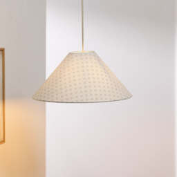 The White Company Brittany Cone Ceiling Shade, White/Grey, Size: One Size