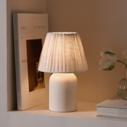 The White Company Addison Ceramic Portable Table Lamp, White, Size: One Size - thumbnail 1