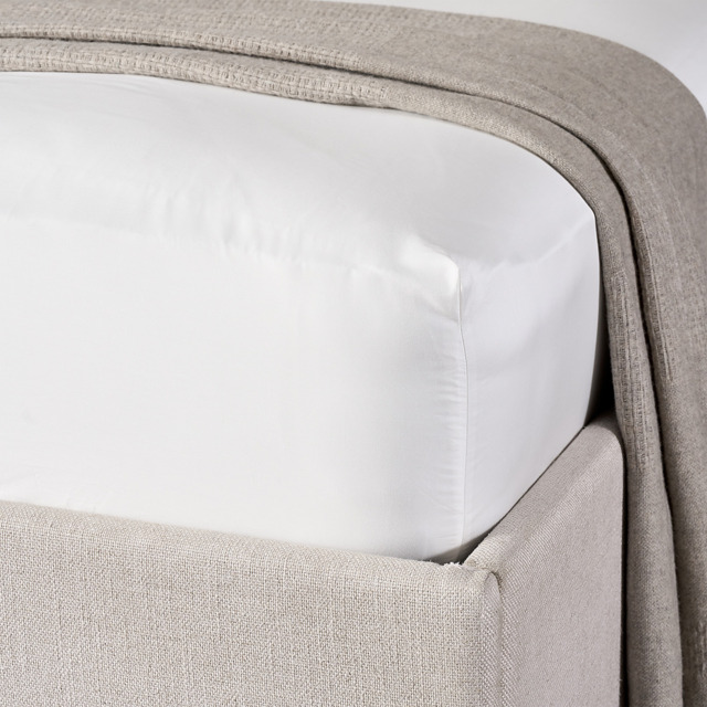 The White Company 400-Thread-Count Supima Cotton Sateen Deep Fitted Sheet