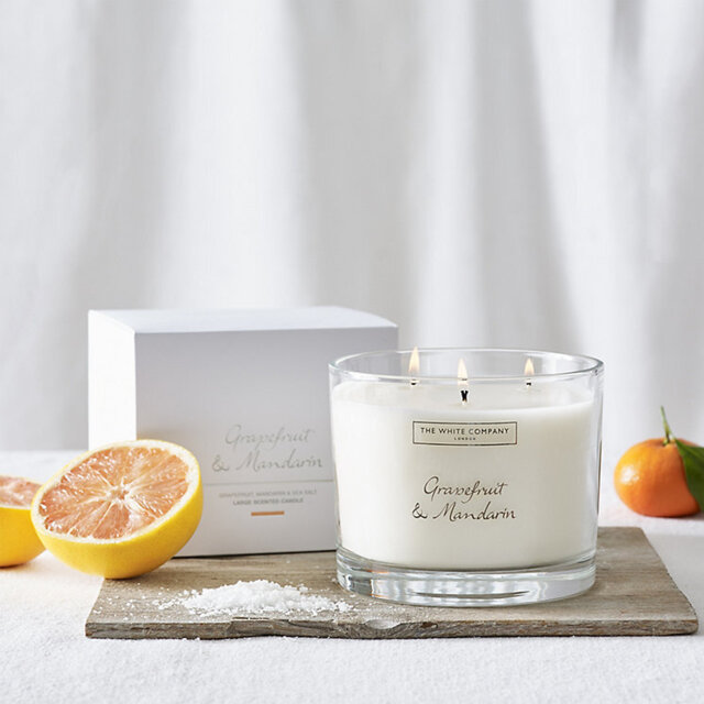 The White Company Grapefruit & Mandarin Large Candle, No Colour, Size: One Size - image 1