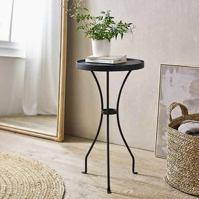 The White Company Bexley Side Table, Black, Size: One Size