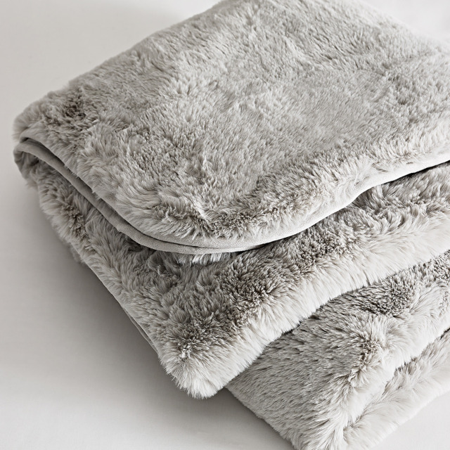 The White Company Faux Fur Heated Blanket
