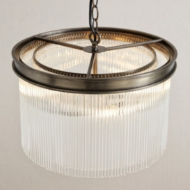 Small Helston Chandelier Ceiling Light in Antique Brass - thumbnail 2