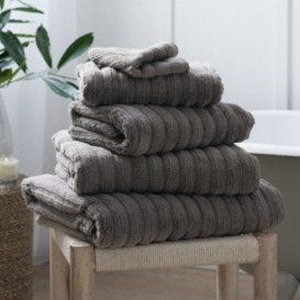 The White Company Hydrocotton Towel, Slate, Size: Super Jumbo