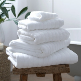 The White Company Hydrocotton Towels, White, Size: Face Cloth