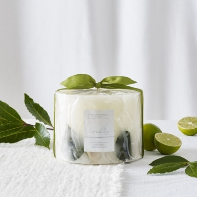Large Lime and Bay Botanical Candle - Perfect for a Mediterranean Garden - image 1