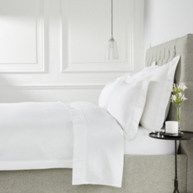 The White Company Cavendish Duvet Cover, White, Size: Double - thumbnail 1