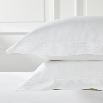 The White Company Cavendish Oxford Pillowcase with Border - Single, White, Size: Large Square - image 1