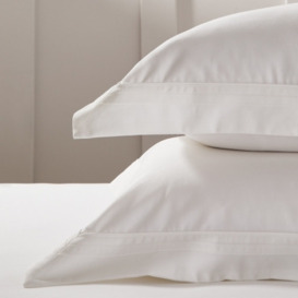 The White Company Cavendish Oxford Pillowcase with Border - Single, White, Size: Large Square - thumbnail 2