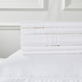 Luxurious Cavendish Flat Sheet in White for King Size Bed - thumbnail 2