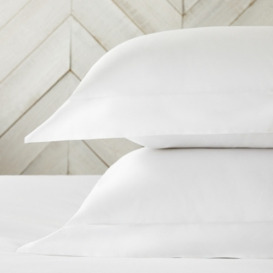 Luxurious Essentials Egyptian Cotton Oxford Pillowcase with Border - Single, White, Standard