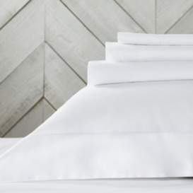 Luxurious 300 Thread Count White Egyptian Cotton Percale Bedding Set for King Size Beds