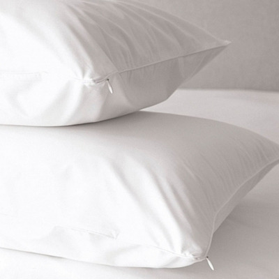Set of 2 Pillow Protectors with Zip Closure - Super King Size - image 1