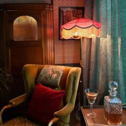 The Peggy Silk Fringed Lampshade, Pink - Small (30cm) - Ceiling Pendant