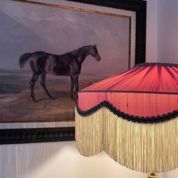 The Peggy Silk Fringed Lampshade, Pink - Small (30cm) - Ceiling Pendant - thumbnail 4