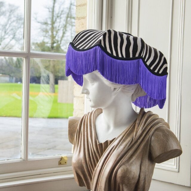 The Purple Zebra Lampshade - Extra Large (55cm) - Ceiling Pendant - image 1