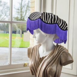 The Purple Zebra Lampshade - Extra Large (55cm) - Ceiling Pendant - thumbnail 1