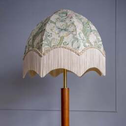 William Morris Golden Lily Fringed Lampshade, Linen - Extra Small (30cm) - Ceiling Pendant - thumbnail 2