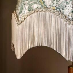 William Morris Golden Lily Fringed Lampshade, Linen - Extra Small (30cm) - Ceiling Pendant - thumbnail 3