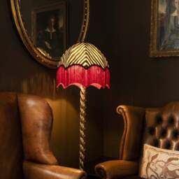 The Red Zebra Lampshade - Medium (40cm) - Ceiling Pendant - thumbnail 1