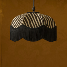 The Black Zebra Lampshade - Large (45cm) - Ceiling Pendant - thumbnail 2
