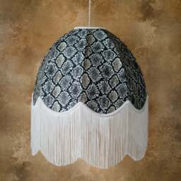 The Bianca Fringed Lampshade - Large (45cm) - Table Lamp / Floor Lamp
