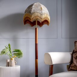 William Morris Snakeshead Fringed Lampshade - Small (35cm) - Table Lamp / Floor Lamp - thumbnail 4