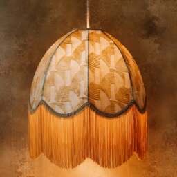 The Brigette Fringed Lampshade - Large (45cm) - Ceiling Pendant - thumbnail 2