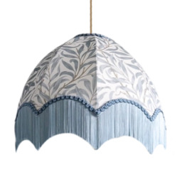 William Morris Willow Boughs Fringed Lampshade - Small (35cm) - Table Lamp / Floor Lamp - thumbnail 4