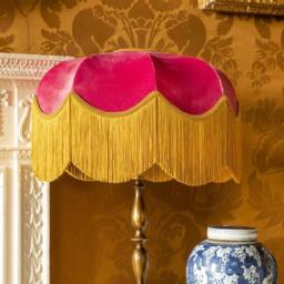The Raspberry Fringed Lampshade - Extra Small (30cm) - Ceiling Pendant - thumbnail 3