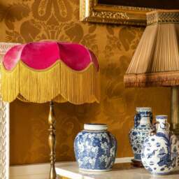 The Raspberry Fringed Lampshade - Extra Small (30cm) - Ceiling Pendant