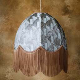The Marianne Fringed Lampshade - Large (45cm) - Ceiling Pendant