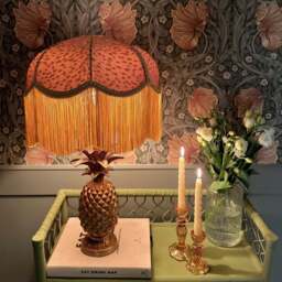 The Ritz Fringed Lampshade - Medium (40cm) - Ceiling Pendant - thumbnail 3