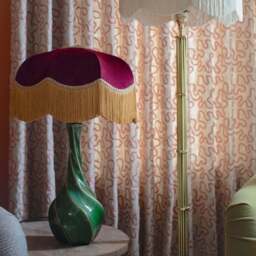 The Burgundy Fringed Lampshade - Extra Large (55cm) - Table Lamp / Floor Lamp - thumbnail 3