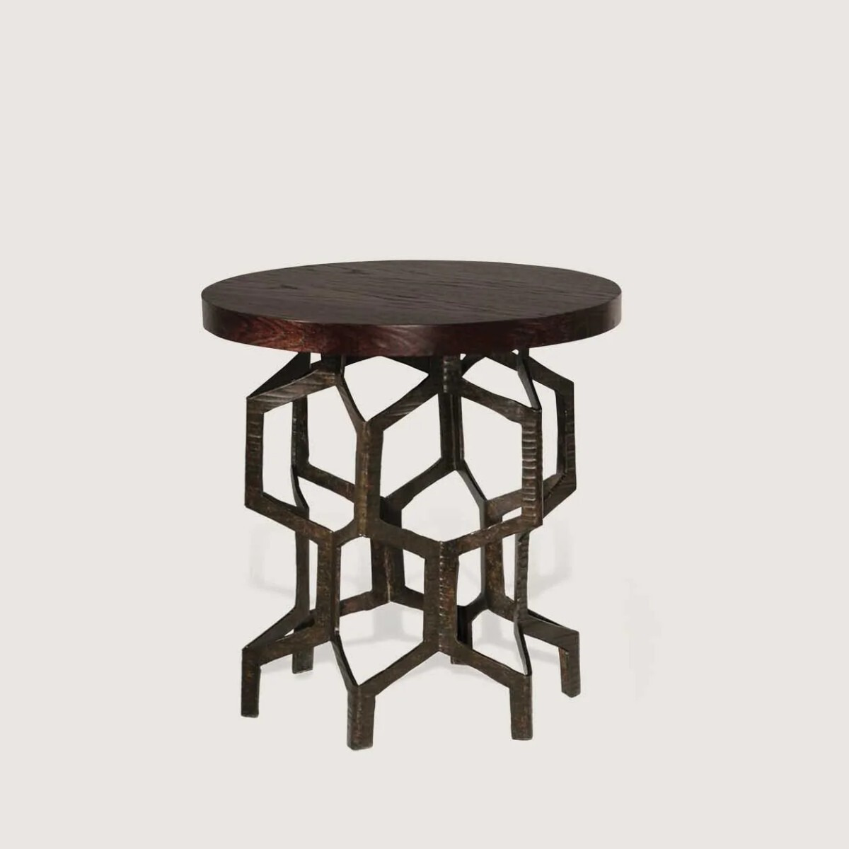 Porta Romana - Honeycomb Side Table - Bronzed