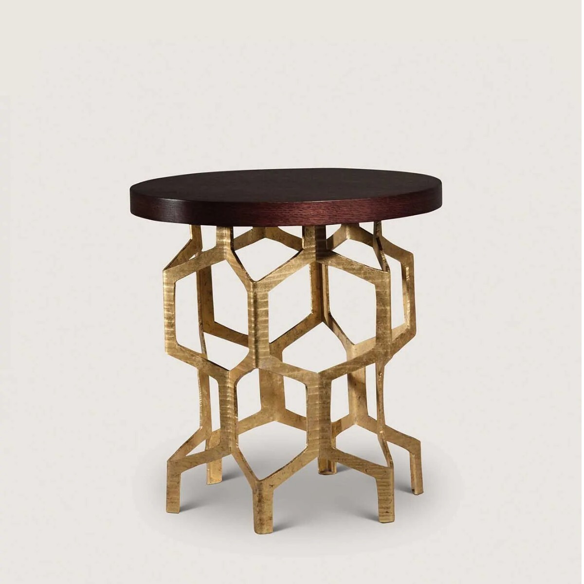 Porta Romana - Honeycomb Side Table - Decayed Gold