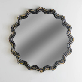 Porta Romana - Clam Shell Mirror Round - Burnt Ochre