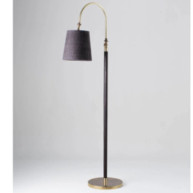 Porta Romana - Hugo Floor Lamp - Chocolate with Aged Brass