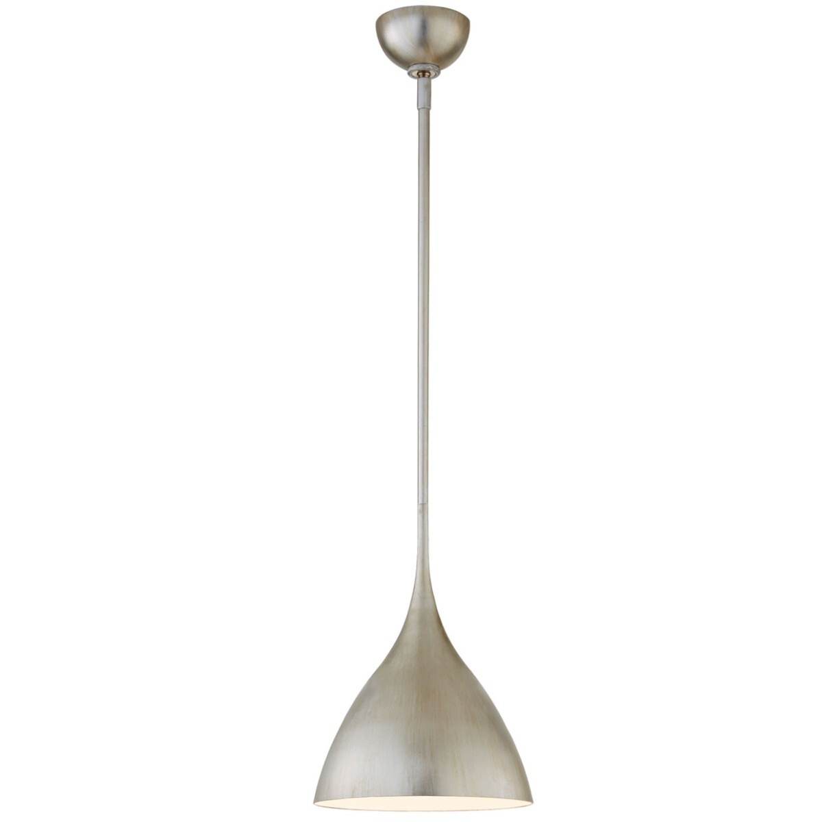 AERIN - Agnes Pendant Light Small - Burnished Silver Leaf / White