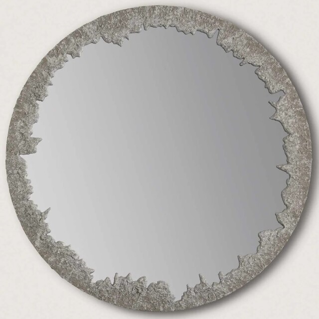 Porta Romana I Crater Mirror - Crater Silver