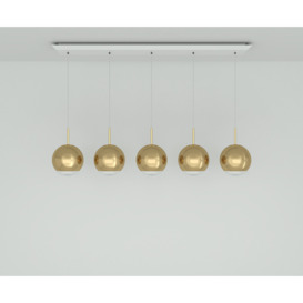 Tom Dixon - Mirror Ball LED Gold 25cm Linear Pendant System