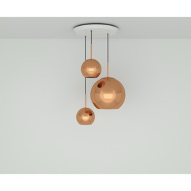 Tom Dixon - Copper LED Trio Round Pendant System