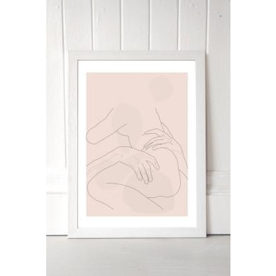Flower Love Child The Lovers Wall Art Print - White 2 at Urban Outfitters