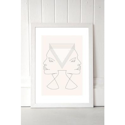 Flower Love Child Gemini Wall Art Print - White 1 at Urban Outfitters