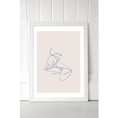 Flower Love Child Le Kiss Wall Art Print - White 1 at Urban Outfitters